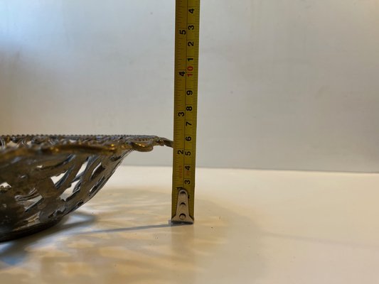 Vintage Italian Filigree Bowl in Brass-LCR-1279393