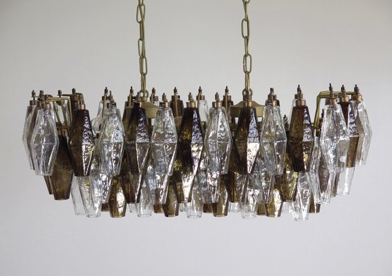 Vintage Italian Glass Chandelier, 1970s-FHZ-595406