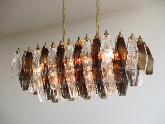 Vintage Italian Glass Chandelier, 1970s-FHZ-595406