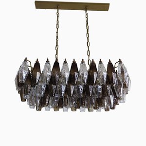 Vintage Italian Glass Chandelier, 1970s-FHZ-595406