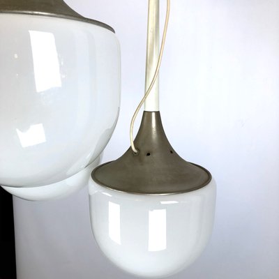 Vintage Italian Glass & Metal Ceiling Lamp from Esperia, 1970s-OT-885117