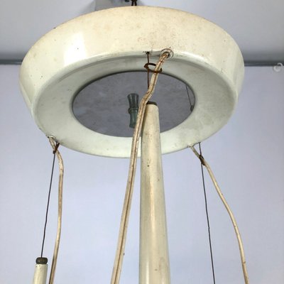 Vintage Italian Glass & Metal Ceiling Lamp from Esperia, 1970s-OT-885117