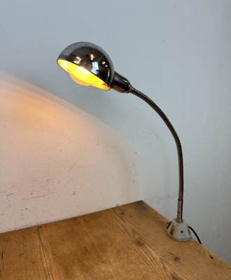 Vintage Italian Gooseneck Table Lamp in Chrome, 1960s-CGF-1720933