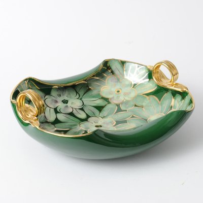 Vintage Italian Green Ceramic Bowl, 1950s-IXK-950019