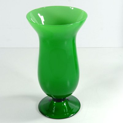 Vintage Italian Green Glass Vase, 1970s-GIW-1791742