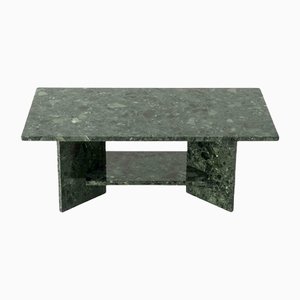 Vintage Italian Green Marble Coffee Table, 1980s-UQV-1357470