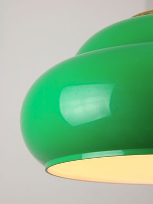 Vintage Italian Green Pool Table Lamp in Brass and Plastic-HGJ-1783535