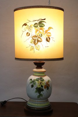 Vintage Italian Hand Painted Ceramic Table Lamp, 1980s-DCO-838469