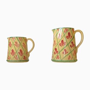 Vintage Italian Hand-Painted Pottery Jugs from Lamas, Set of 2-LCR-1300287