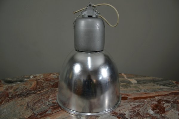 Vintage Italian Industrial Aluminum and Metal Lamp, 1970s-QZZ-1126362