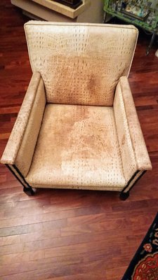 Vintage Italian Leather Armchair, 1930s-NA-604659