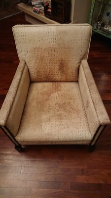 Vintage Italian Leather Armchair, 1930s-NA-604659