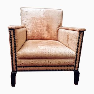 Vintage Italian Leather Armchair, 1930s-NA-604659