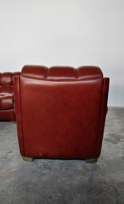 Vintage Italian Leather Sofas, 1970s, Set of 2-KNM-618359