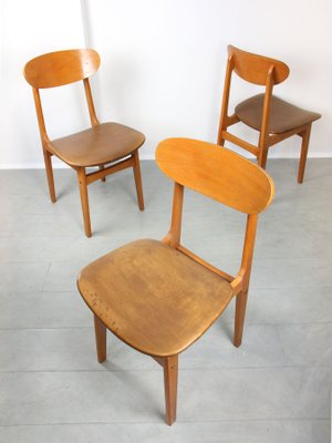 Vintage Italian Leatherette Dining Chairs, Set of 3-HGJ-1251280