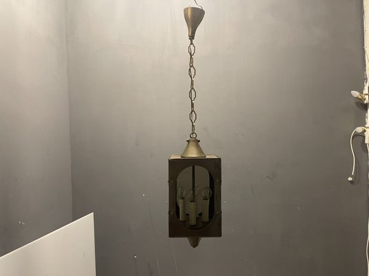 Vintage Italian Light Metal Pendant, 1960s-JJC-1420261