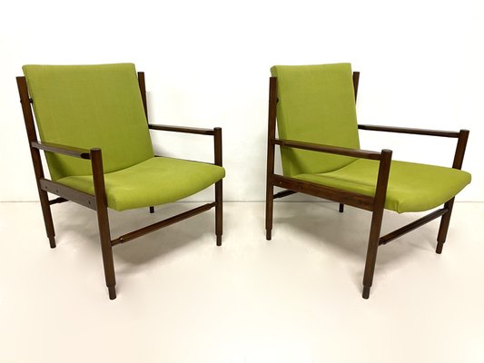 Vintage Italian Lime Cherry & Cotton Armchairs, 1970s, Set of 2-WIM-1279468