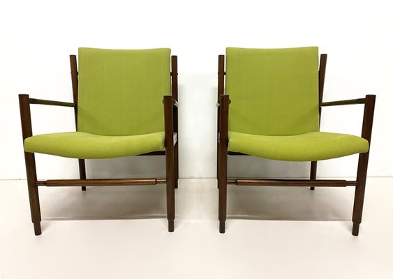 Vintage Italian Lime Cherry & Cotton Armchairs, 1970s, Set of 2-WIM-1279468