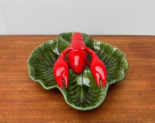 Vintage Italian Lobster Pottery Bowl Sculpture-UAH-951405