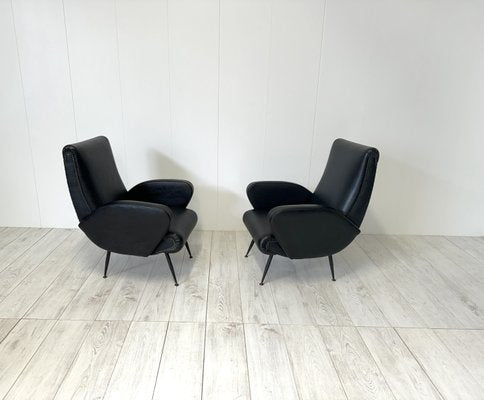 Vintage Italian Lounge Chairs, 1950s, Set of 2-NWG-2028899