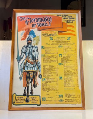 Vintage Italian Menu Card Poster, 1960s-LCR-1100410