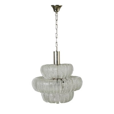 Vintage Italian Metal & Glass Ceiling Lamp-VMM-1029976