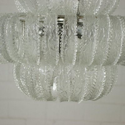 Vintage Italian Metal & Glass Ceiling Lamp-VMM-1029976