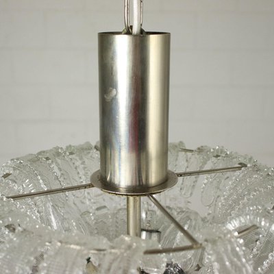 Vintage Italian Metal & Glass Ceiling Lamp-VMM-1029976