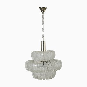 Vintage Italian Metal & Glass Ceiling Lamp-VMM-1029976