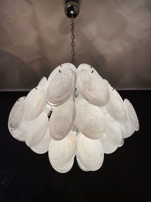 Vintage Italian Murano Chandelier with 36 White Disks, 1979-FHZ-974579