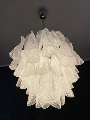 Vintage Italian Murano Glass Chandelier with 41 Rondini Glass Petals, 1980s-FHZ-965720