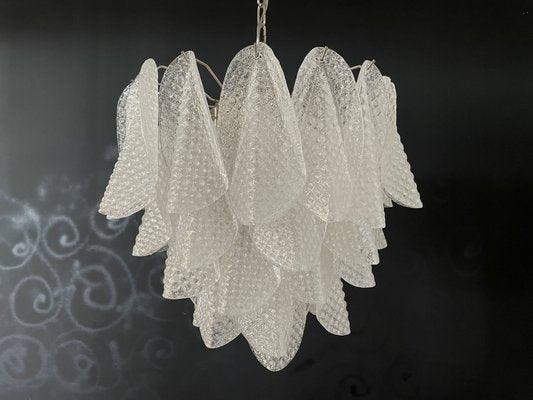 Vintage Italian Murano Glass Chandelier with 41 Rondini Glass Petals, 1980s-FHZ-965720