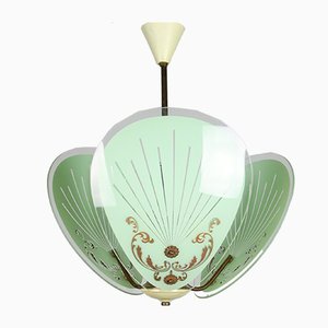 Vintage Italian Murano Glass Pendant Light, 1950s-HGJ-602645