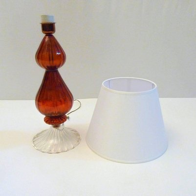 Vintage Italian Murano Glass Table Lamp, 1980s-FO-589338