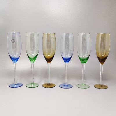 Vintage Italian Murano Glasses by Nason, 1970s, Set of 6-QGR-1320074