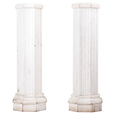 Vintage Italian Oak Pedestals, Set of 2-SFD-708021