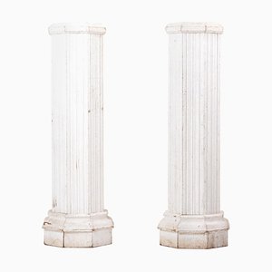 Vintage Italian Oak Pedestals, Set of 2-SFD-708021