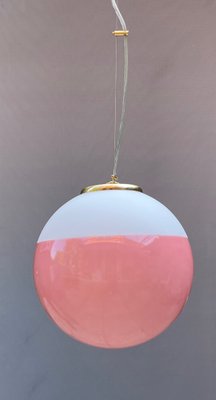 Vintage Italian Pendant in Pink Glass from Ribo the Art of Glass, 1980s-TKI-2041948