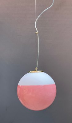 Vintage Italian Pendant in Pink Glass from Ribo the Art of Glass, 1980s-TKI-2041948