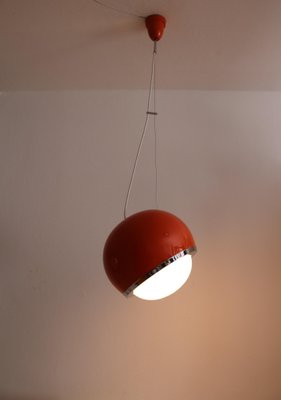 Vintage Italian Pendant Lamp in Glass and Aluminium, 1960s-VNE-966012