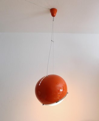 Vintage Italian Pendant Lamp in Glass and Aluminium, 1960s-VNE-966012