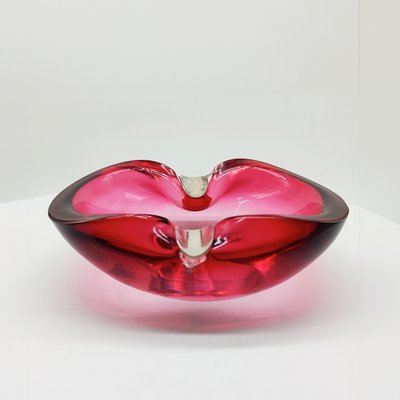 Vintage Italian Pink Ashtray in Submerged Murano Glass, 1960s-YHS-2028330