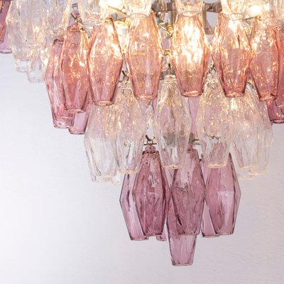 Vintage Italian Pink Murano Glass Chandelier-MPO-1361807