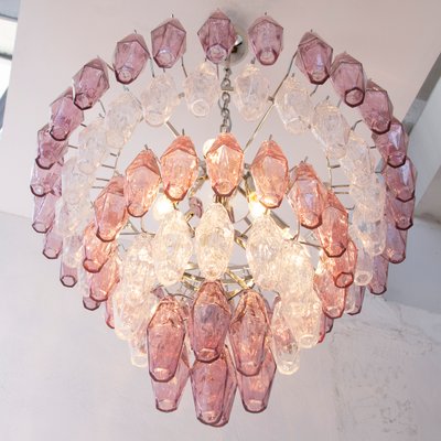 Vintage Italian Pink Murano Glass Chandelier-MPO-1361807