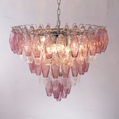 Vintage Italian Pink Murano Glass Chandelier-MPO-1361807