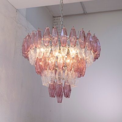 Vintage Italian Pink Murano Glass Chandelier-MPO-1361807