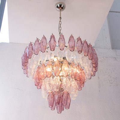 Vintage Italian Pink Murano Glass Chandelier-MPO-1361807