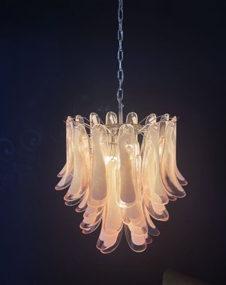 Vintage Italian Pink Murano Glass Chandelier from Mazzega, 1980s-FHZ-968724