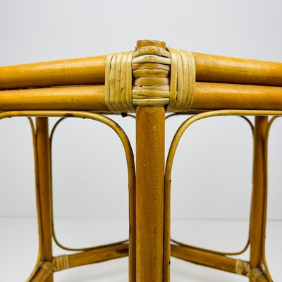 Vintage Italian Rattan Coffee Table, 1960s-WQC-2036054