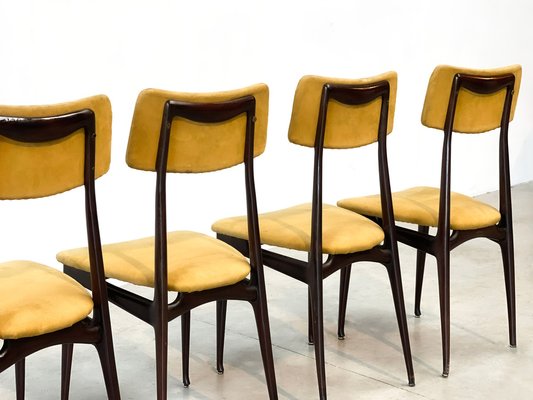 Vintage Italian Rosewood Dining Chairs, 1950s, Set of 4-IRH-1822864